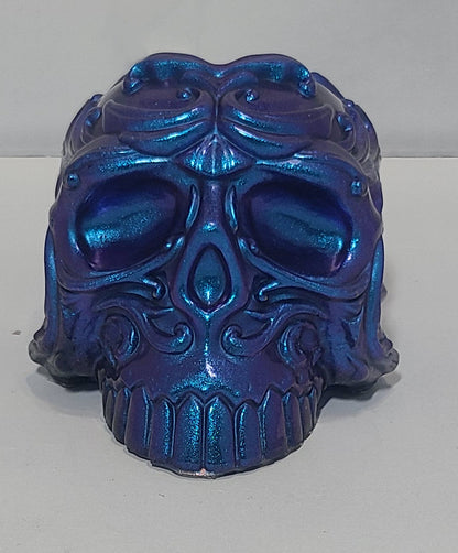 Makeup Brush Holder - Resin Skull
