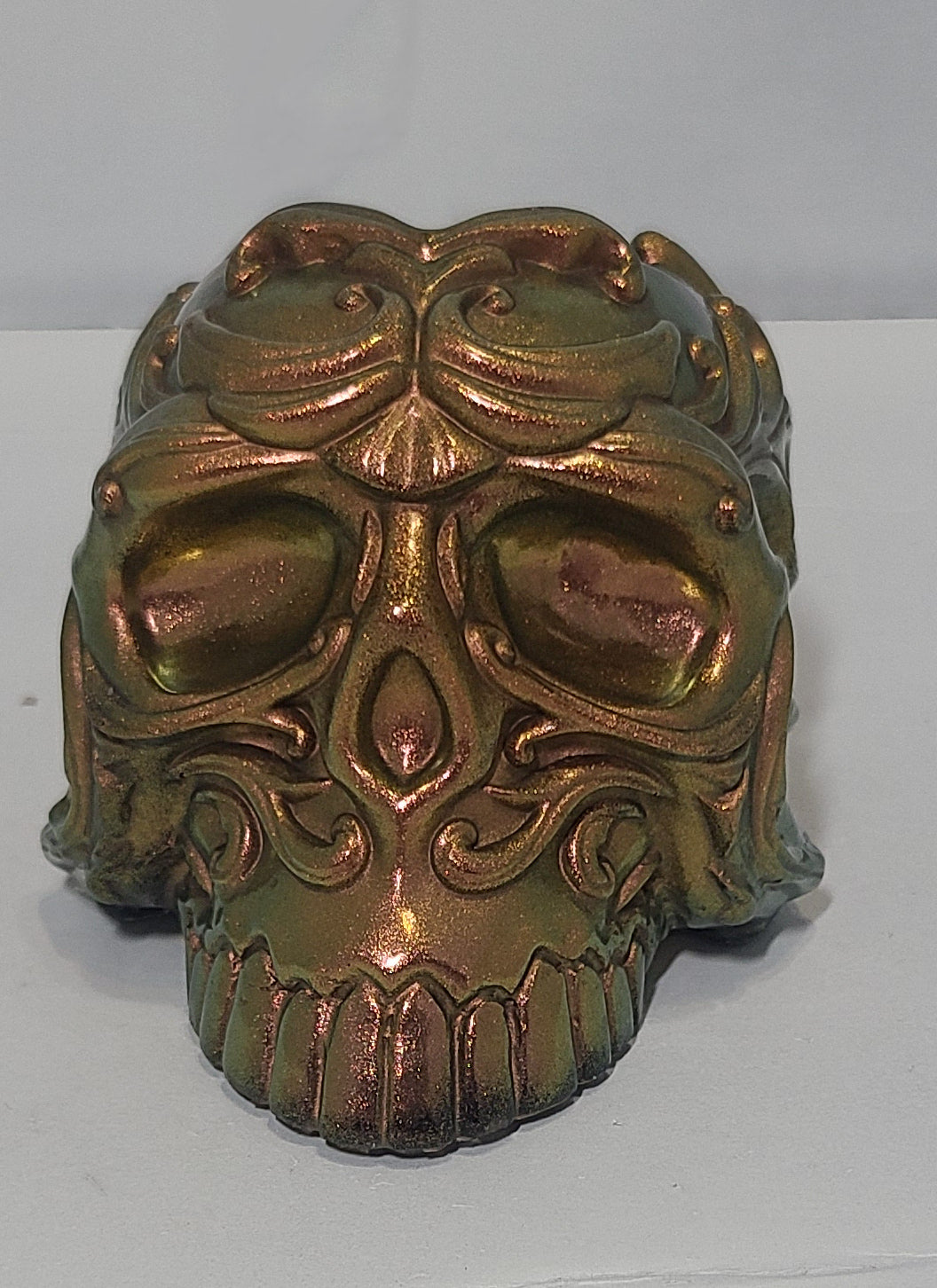 Makeup Brush Holder - Resin Skull