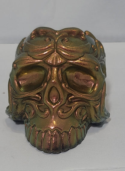 Makeup Brush Holder - Resin Skull