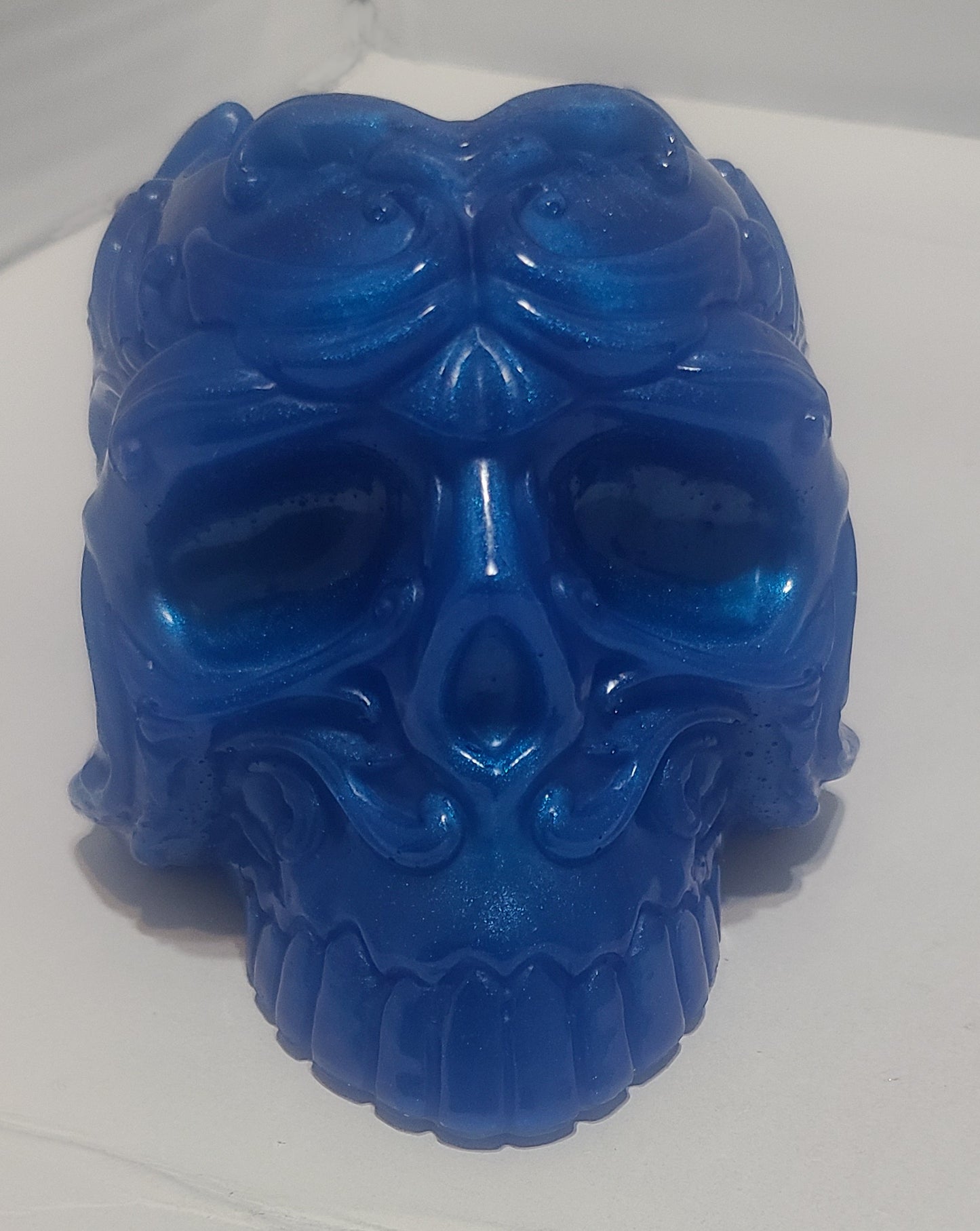 Makeup Brush Holder - Resin Skull