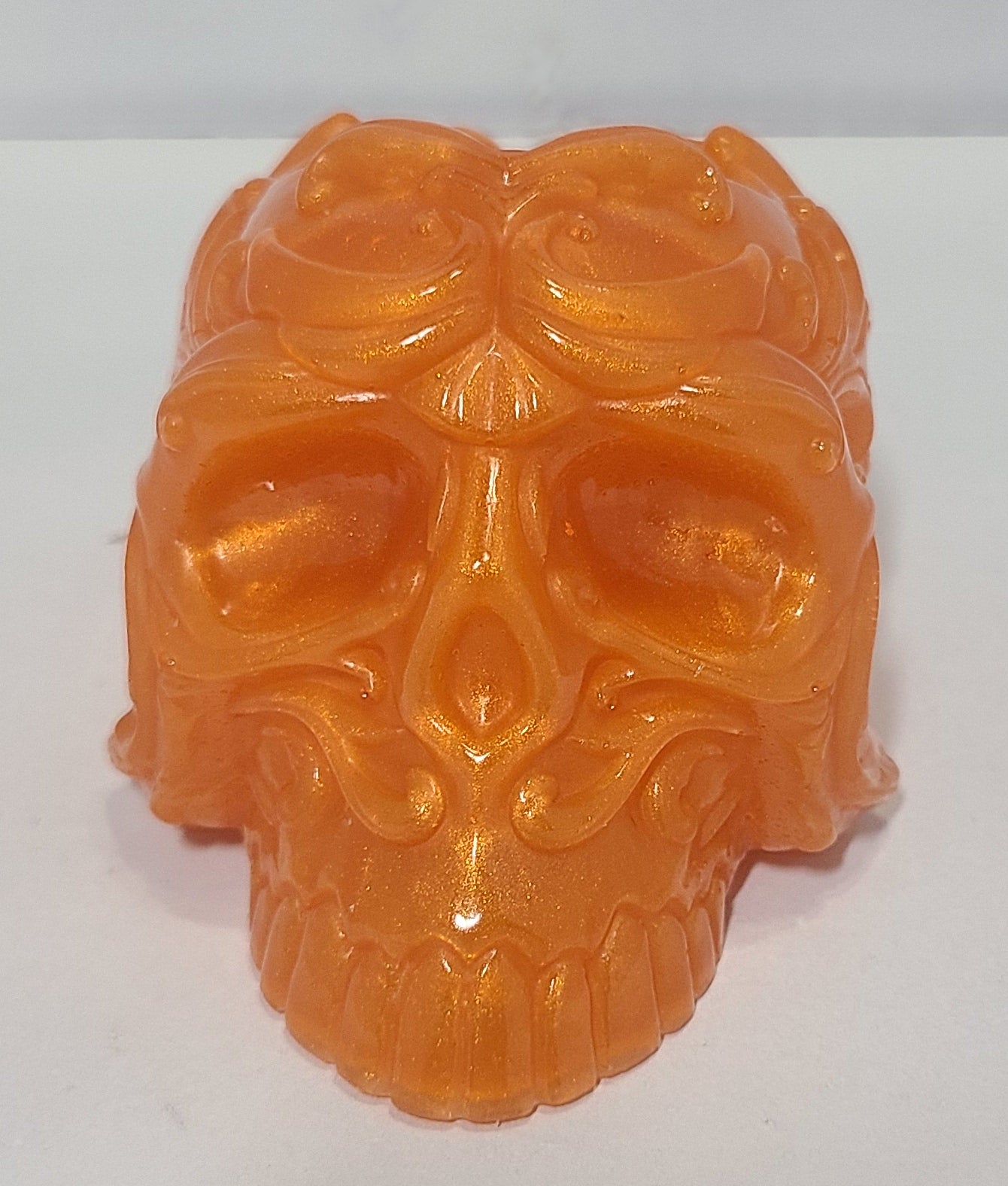 Makeup Brush Holder - Resin Skull