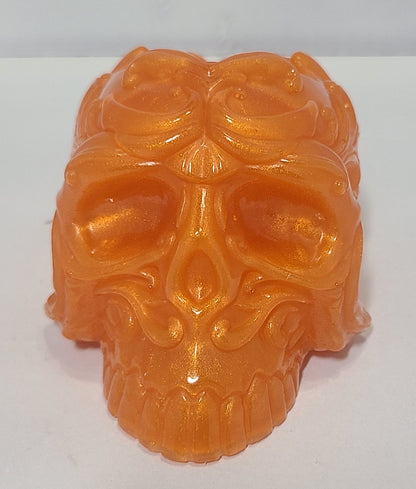 Makeup Brush Holder - Resin Skull