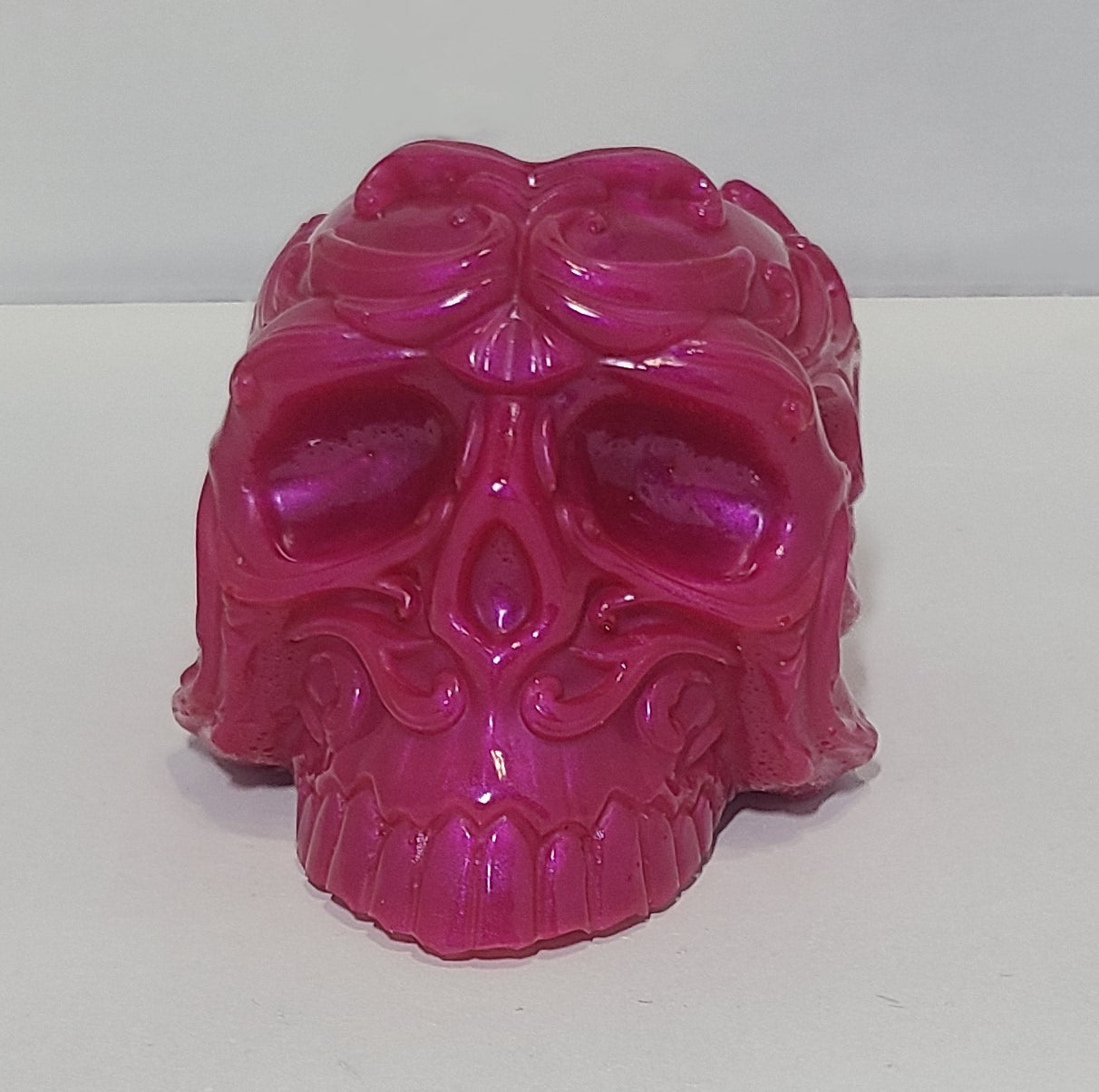 Makeup Brush Holder - Resin Skull